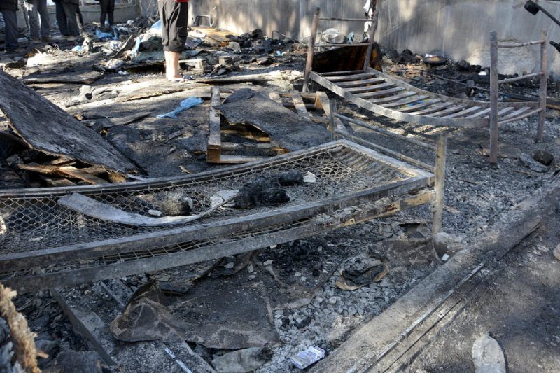 Flüchtlingslager Moria steht in Flammen