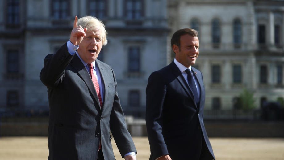 French President Emmanuel Macron in London