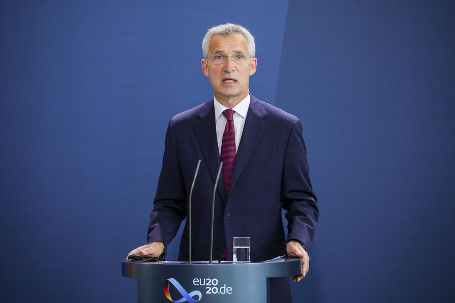 German Chancellor Merkel meets NATO Secretary General Jens Stoltenberg