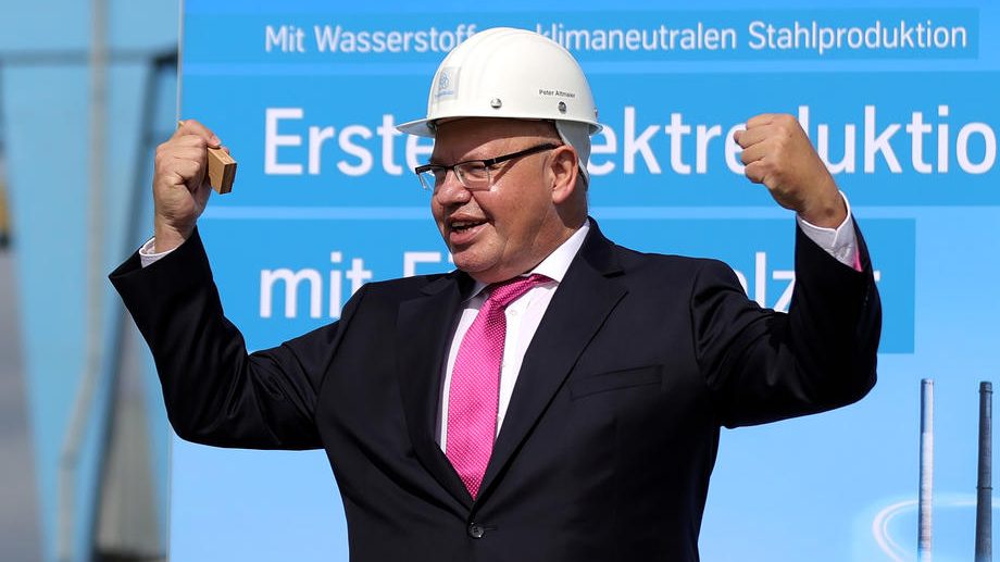 German Minister of Economy and Energy Altmaier visits ThyssenKrupp Steel