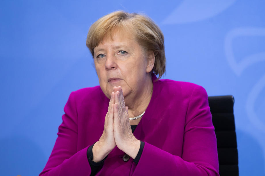 German Chancellor Merkel meets heads of federal states in Berlin
