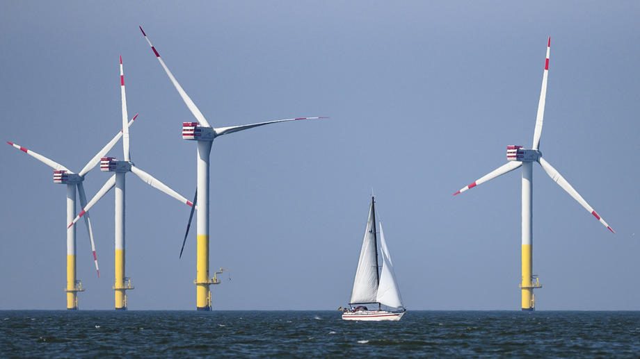 Offshore-Windpark Nordergruende in the North Sea