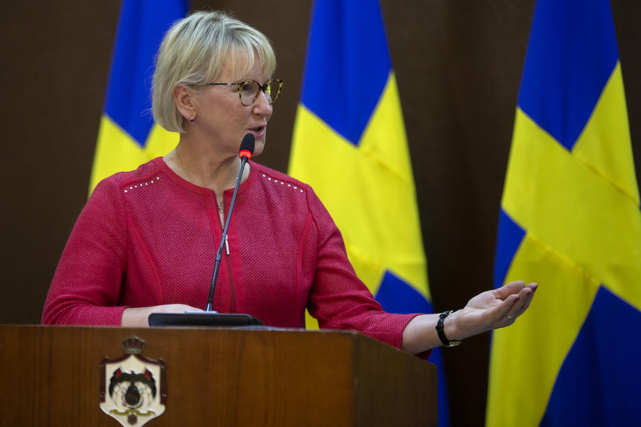 Minister for Foreign Affairs of Sweden Margot Wallstrom in Amman