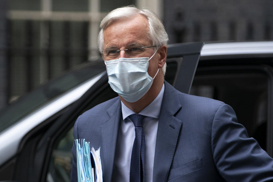 Michel Barnier arrives at 10 Downing Street for informal dinner