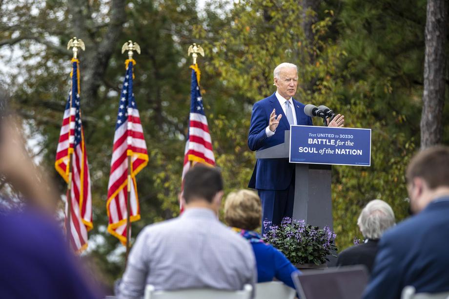 Biden campaigns in Warm Springs