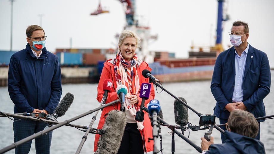 Mecklenburg-Western Pomerania State Premier Manuela Schwesig gives statement on Nord Stream 2 project