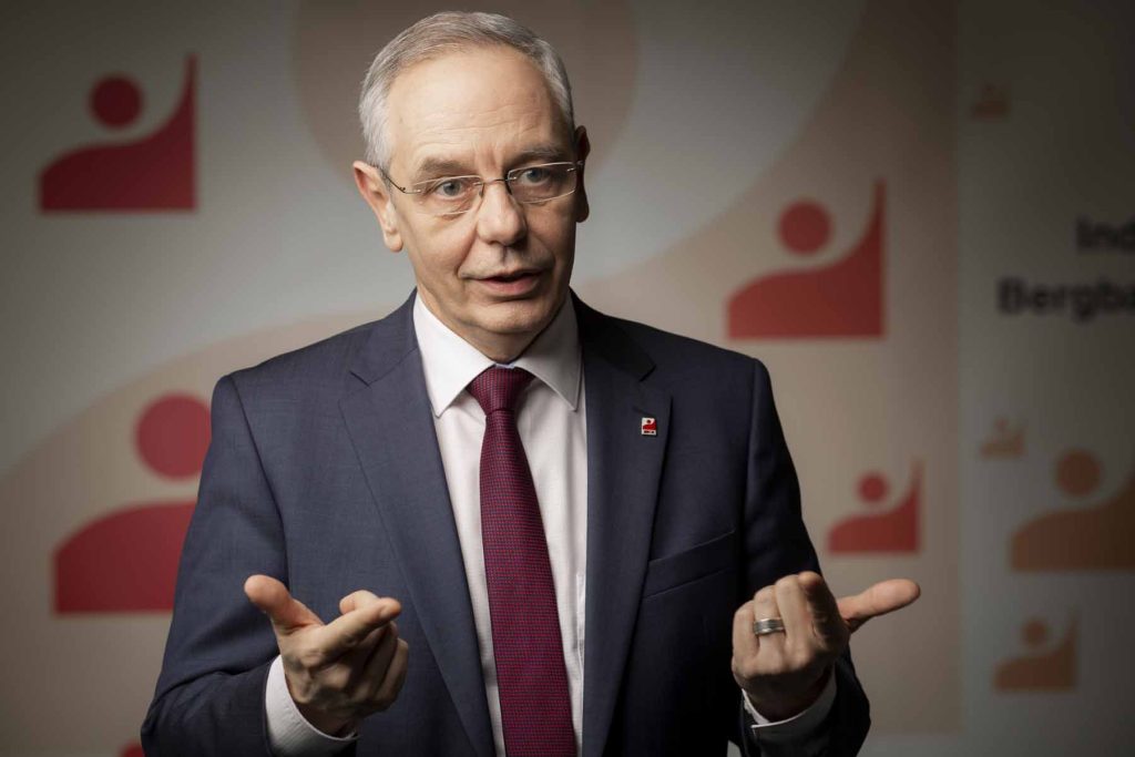 Michael Vassiliadis, Vorsitzender der IG BCE,14.01.2019, Hauptverwaltung der IG BCE, Hannover,Foto: Helge Krückeberg
