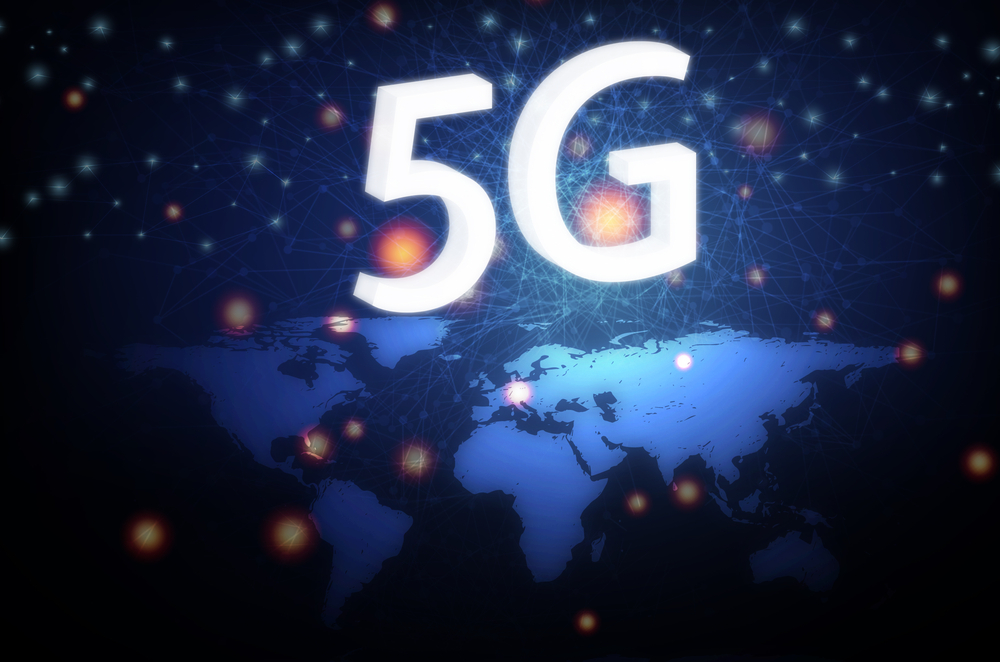 Concept,Of,Future,Technology,Communication,Network,5g,On,The,Background
