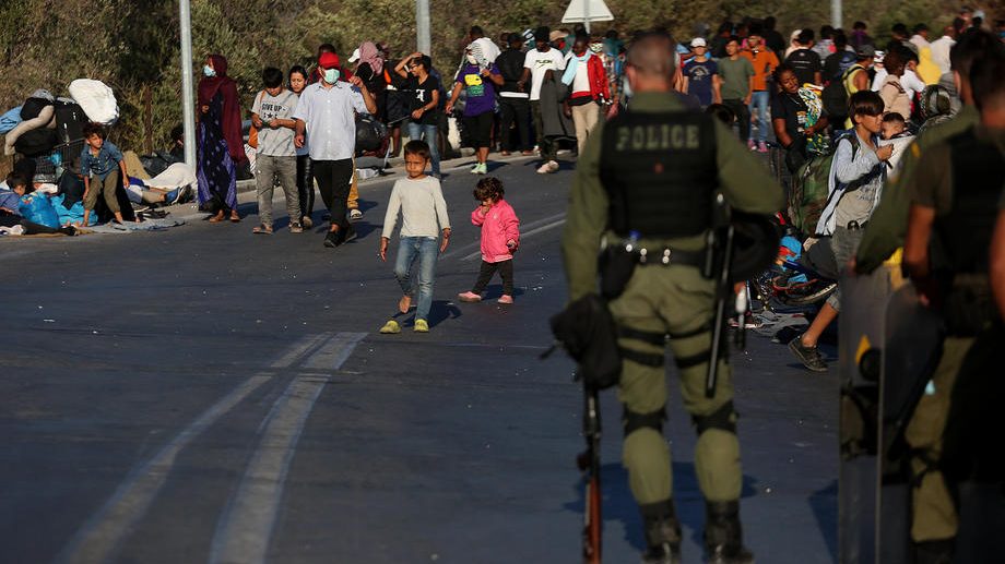 Fire at Moria refugee camp in Greece