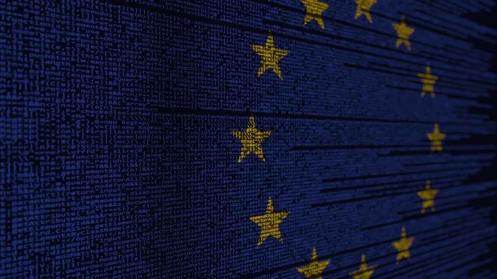 Program,Code,And,Flag,Of,The,Eu.,European,Union,Digital