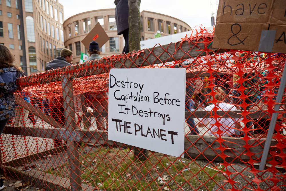 Vancouver,Bc,,Canada,09/27/2019:,A,Sign,That,Reads,“destroy,Capitalism