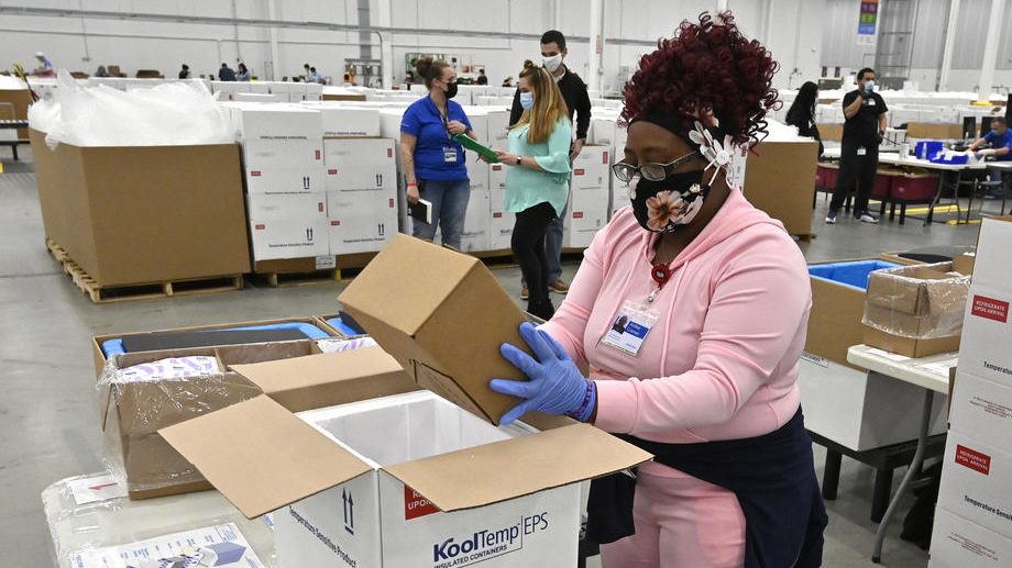 Johnson & Johnson vaccines shipment