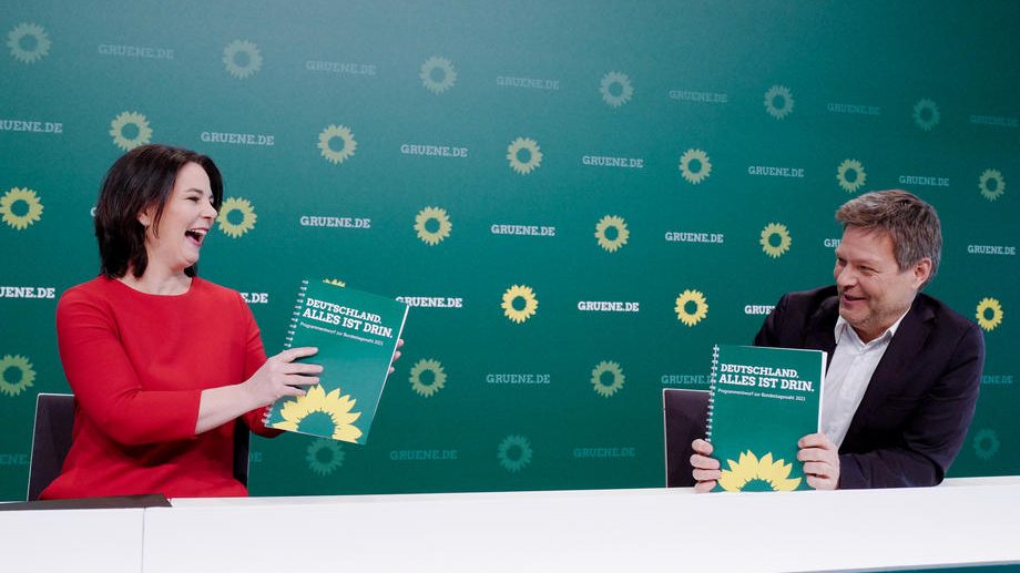 Green party draft program press conference