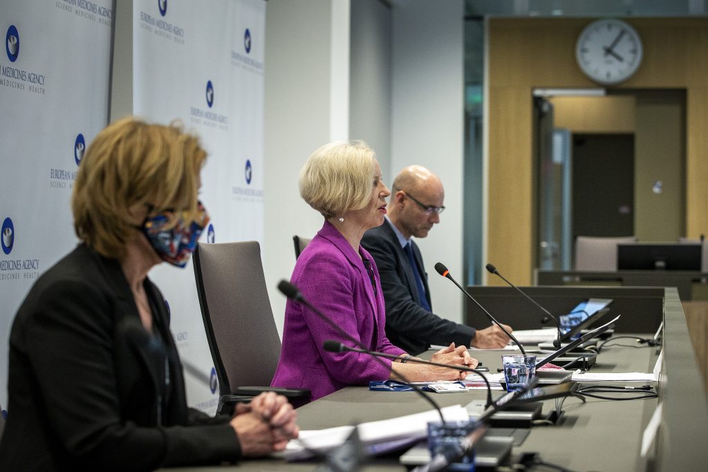 Press conference European Medicines Agency regarding AstraZeneca corona vaccine