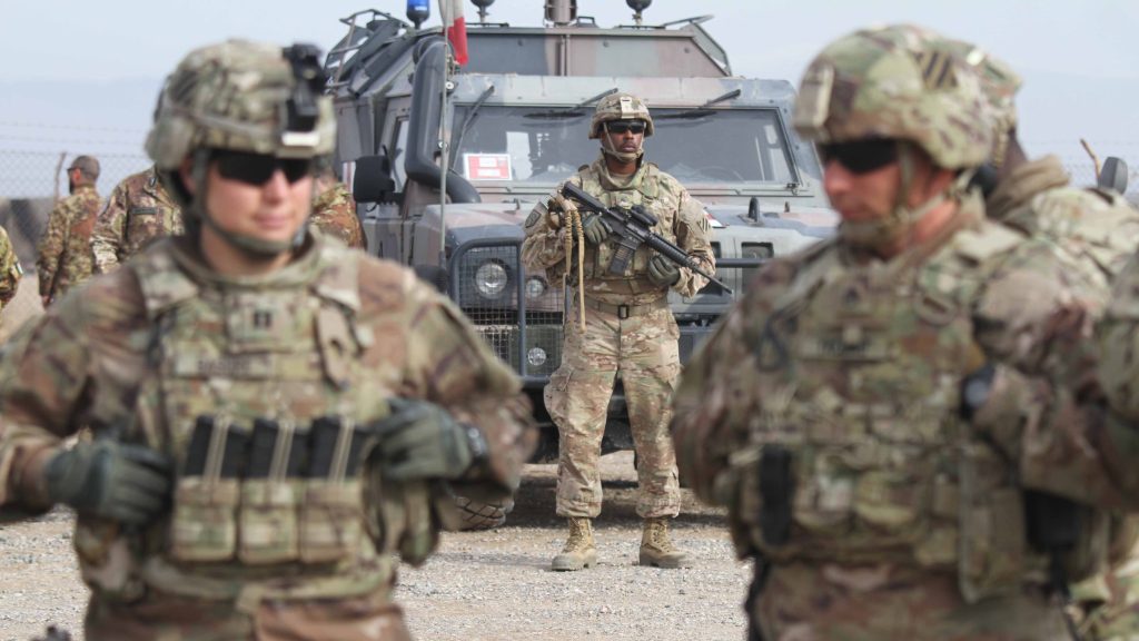 epa08827216 (FILE) – US soldiers attends a training session for Afghan Army soldiers in Herat, Afghanistan, 02 February 2019 (reissued 18 November 2020). Media reported that US President Donald J. Trump plans to withdraw 2,000 US troops in Afghanistan.