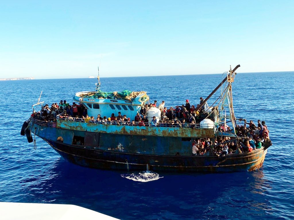 Lampedusa wird zunehmend zum Mittelpunkt einer sich anbahnenden Regierungskrise in Italien, gehooft wird jetzt dass Deutschland und Frankreich baldig reagieren, EPA-EFE/ANSA