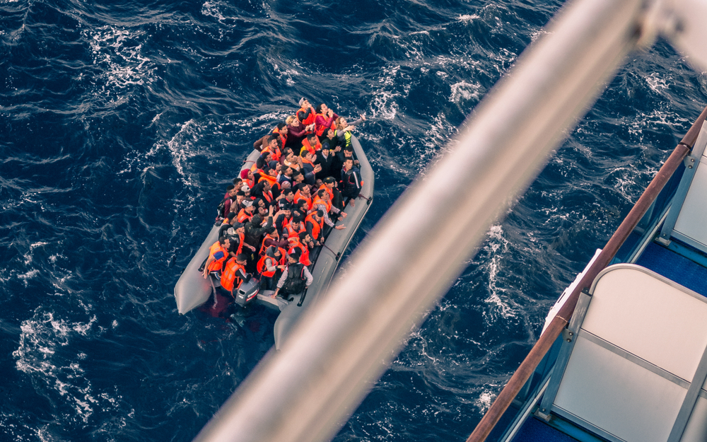 Gibraltar,Straight/spain,-,10/02/2018:,Muslim,Refugees,Trying,To,Evacuate,,In