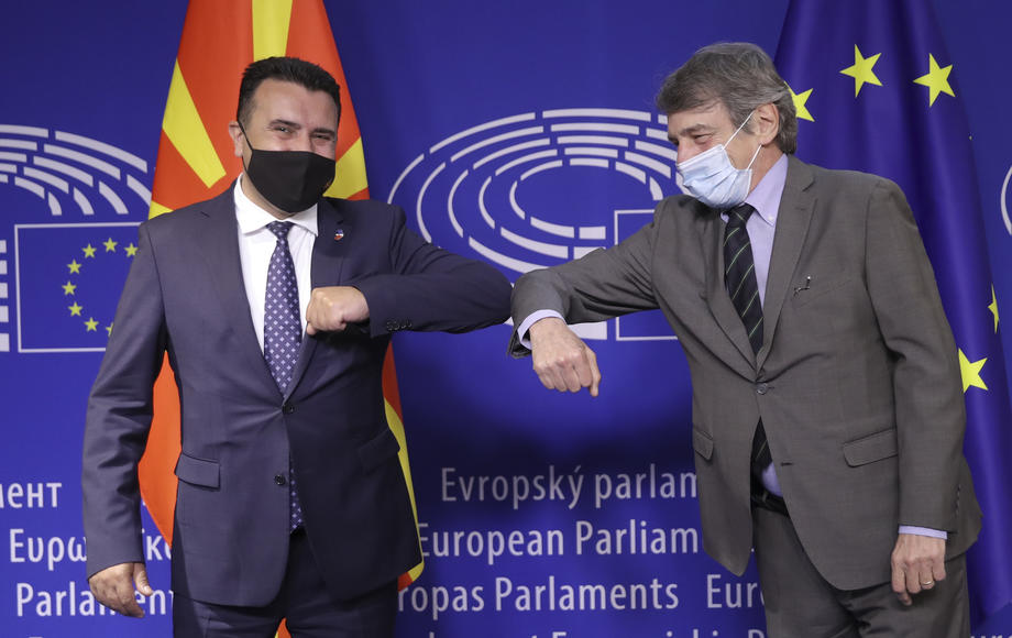 North Macedonia?s Prime Minister Zoran Zaev visits EU Parliament