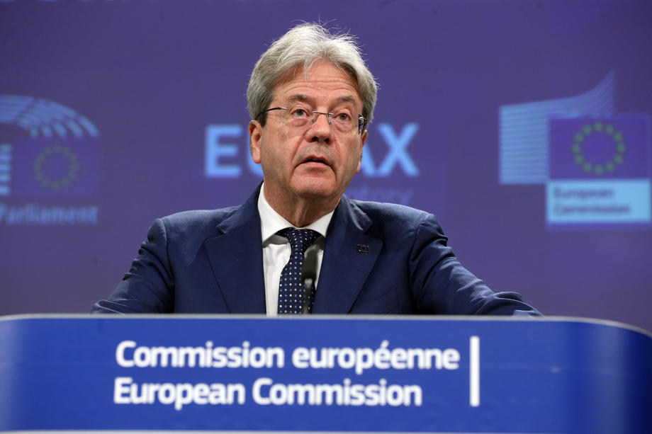 EU Commissioner for Economy Gentiloni’s press conference in Brussels