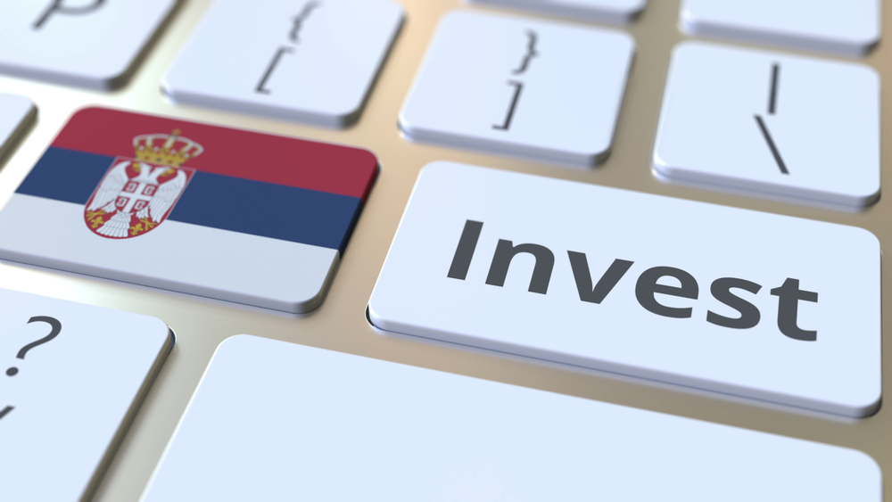 Invest,Text,And,Flag,Of,Serbia,On,The,Buttons,On