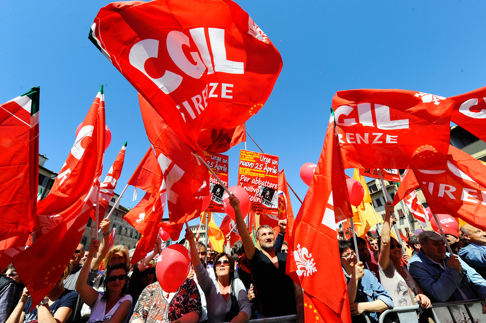 Florence,,Italy,-,May,06,2011:,General,Strike,Called,By