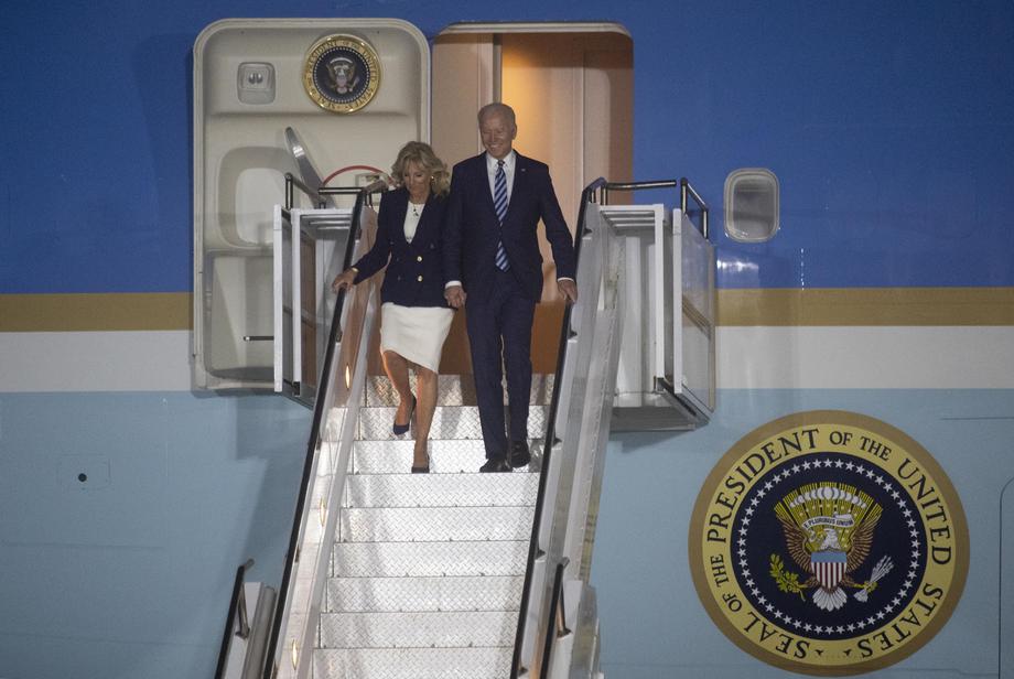 US President Biden arrives to Britain to attend the G7 summit