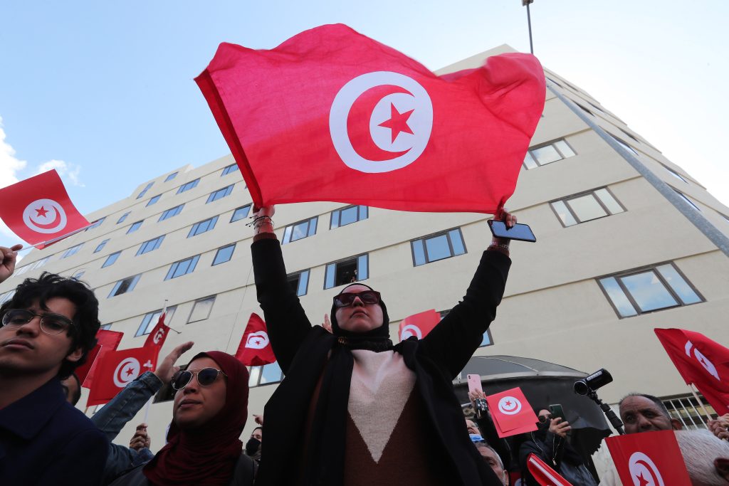 Protests at Muslim Scholars headquarters in Tunis after party leader stormed the building