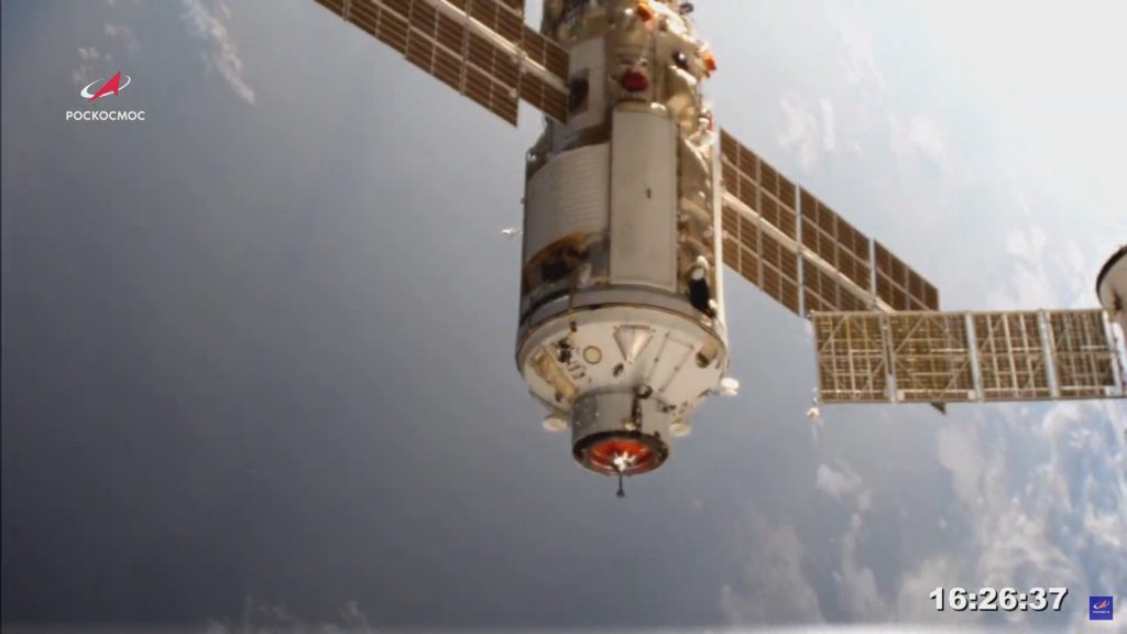 Nauka Multipurpose Laboratory Module docks to ISS