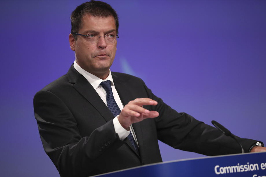 Online media conference at EU Commission on coronavirus pandemic