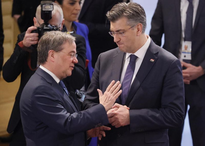 Kroatiens Premier lobt Merkel und wirbt für Laschet
