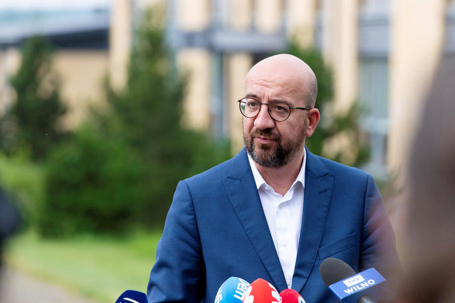 European Council President Charles Michel in Lithuania