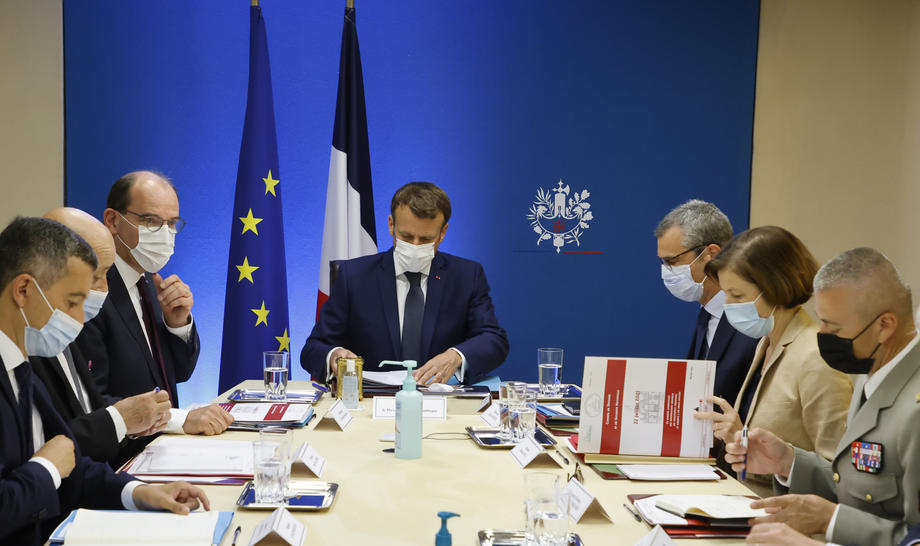 National security meeting to discuss Pegasus spyware at The Elysee Presidential Palace