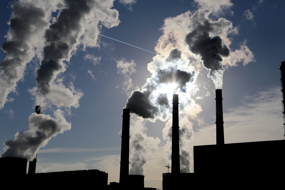 Smoke,Stacks,At,Coal,Burning,Power,Plant