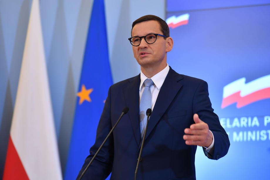 Polish Prime Minister Mateusz Morawiecki press conference