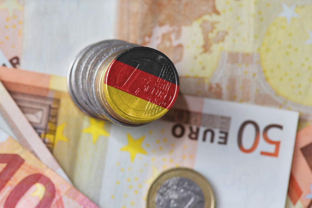 Euro,Coin,With,National,Flag,Of,Germany,On,The,Euro