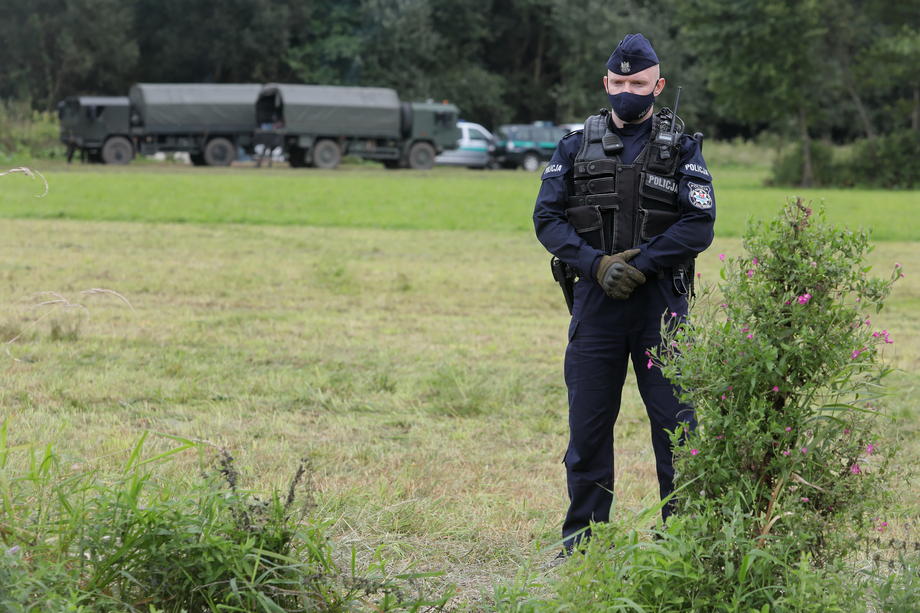 Polish Belarusian border in Usnarz Gorny
