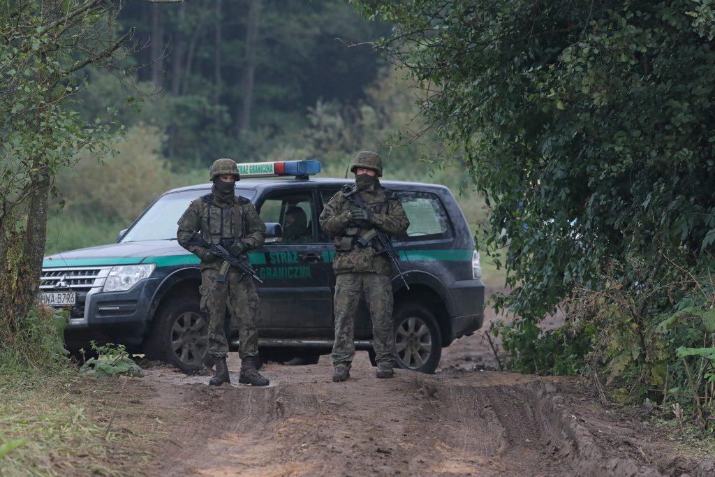 Polish Belarusian border in Usnarz Gorny