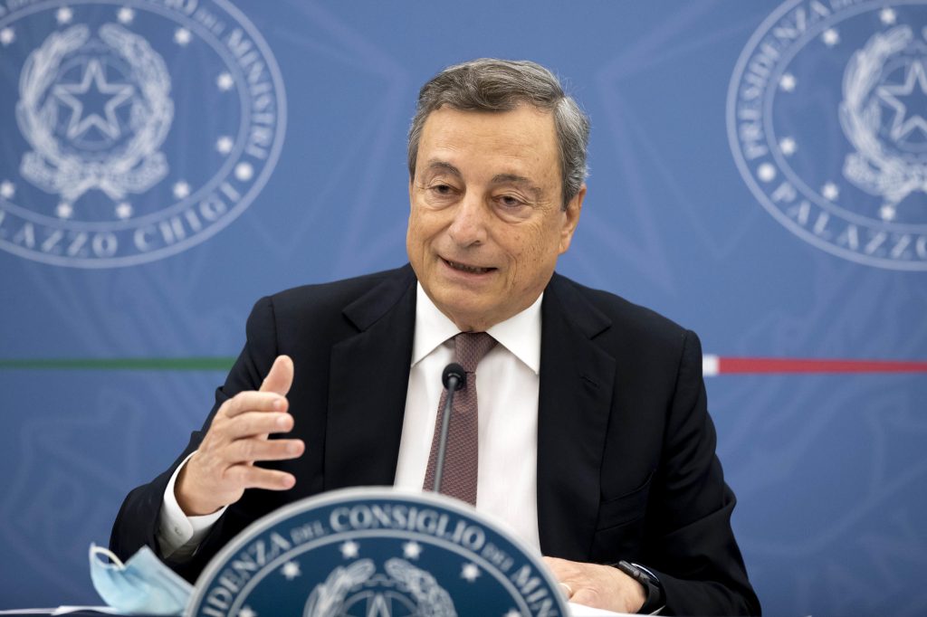 Italian Prime Minister Mario Draghi press conference