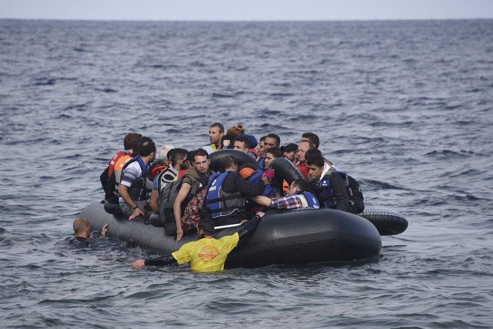 Lesvos,,Greece,-,September,29,,2015:,Refugees,Arriving,In,Greece