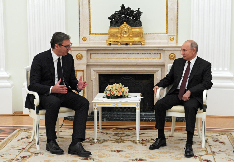 Serbian President Aleksandar Vucic visits Moscow