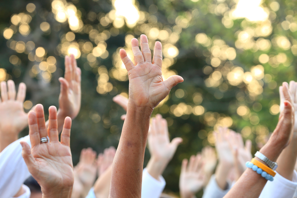 People,Raise,Their,Hands,Up,For,Protest,And,Uprising,In