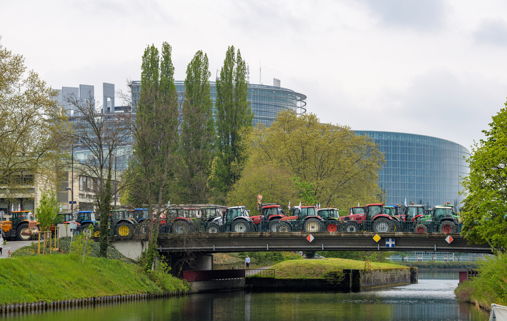 Strasbourg,,France,-,April,30,,2021:,One,Thousand,Tractors,Roll