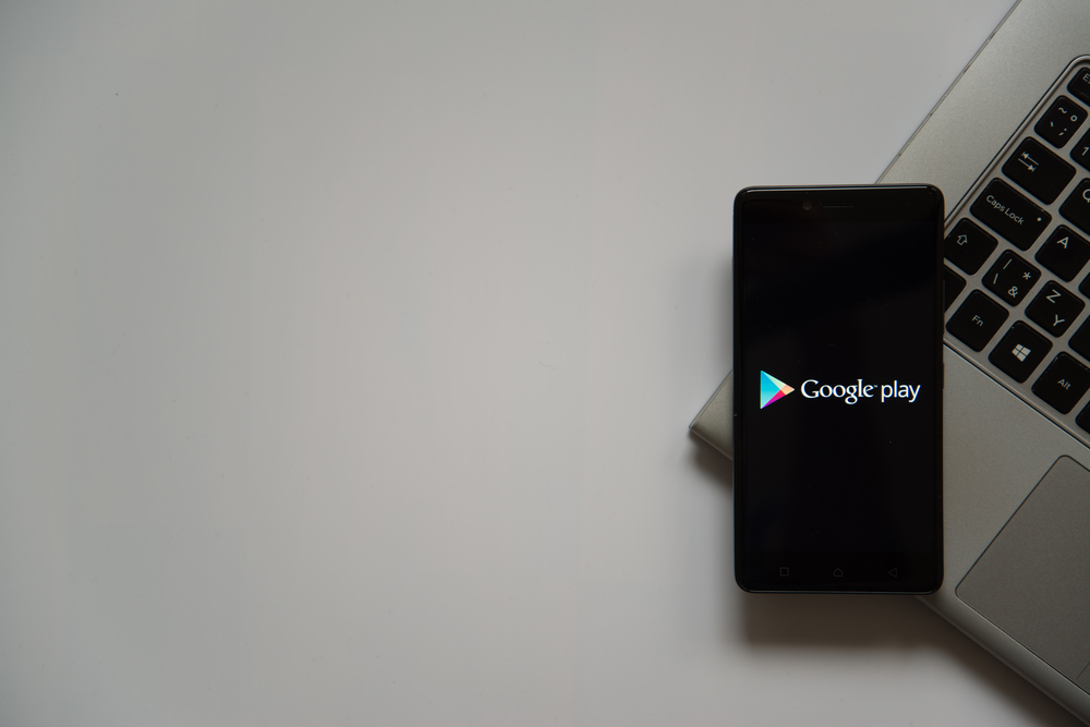 Bratislava,,Slovakia,,April,28,,2017:,Google,Play,Logo,On,Smartphone