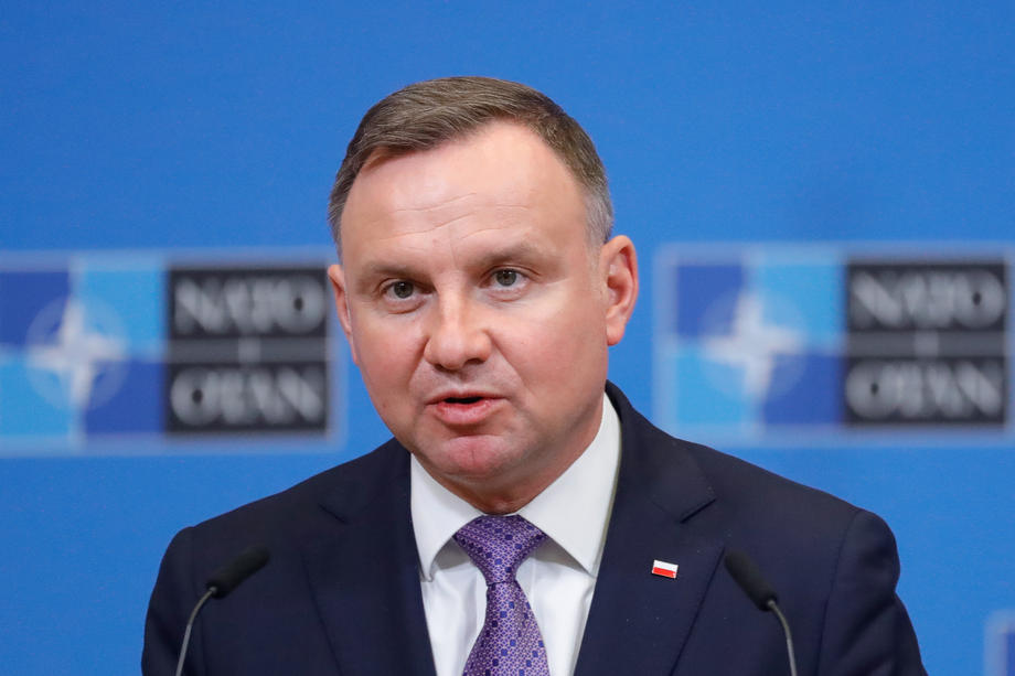 President of Poland Andrzej Duda in Brussels