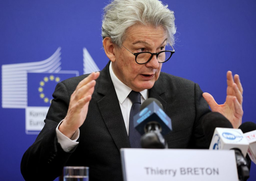EU Commissioner for the Internal Market, Thierry Breton, visiting Warsaw