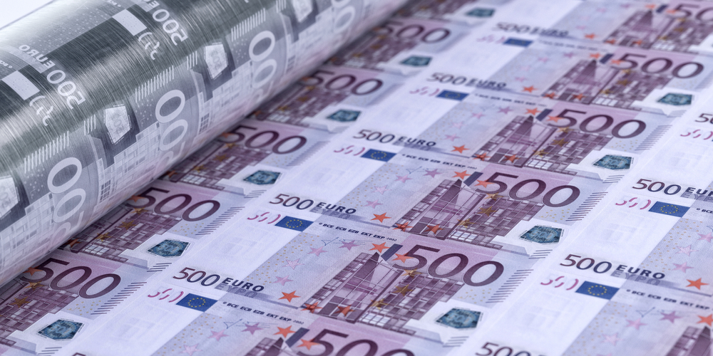 Coronavirus,Covid-19,Pandemic,Europe,Economics,Impact,3d,Concept.,Euro,Banknotes