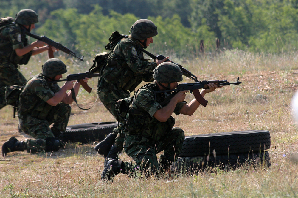 Combat,Army,Soldiers,Participate,In,War,Actions,During,Military,Training