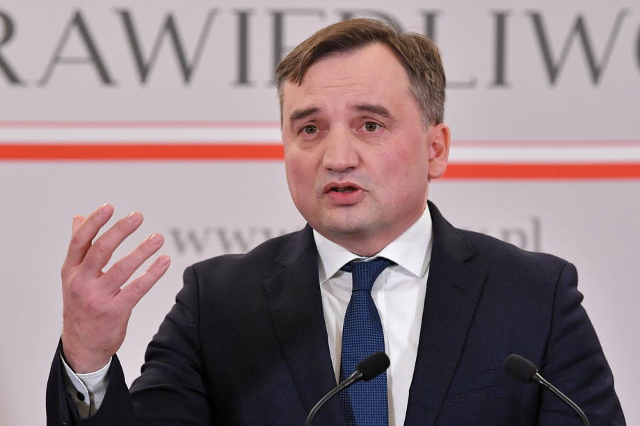Polish Justice Minister Zbigniew Ziobro press conference