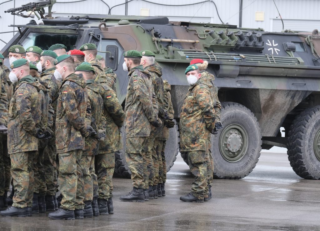 German Defence Minister Lambrecht visits Rukla military base, Lithuania