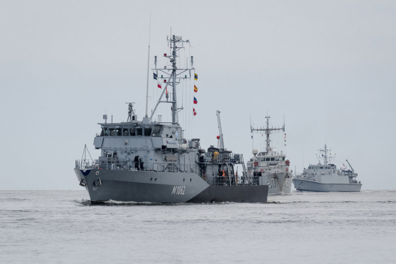 Deutsche Minenjagdboote treffen in Finnland ein